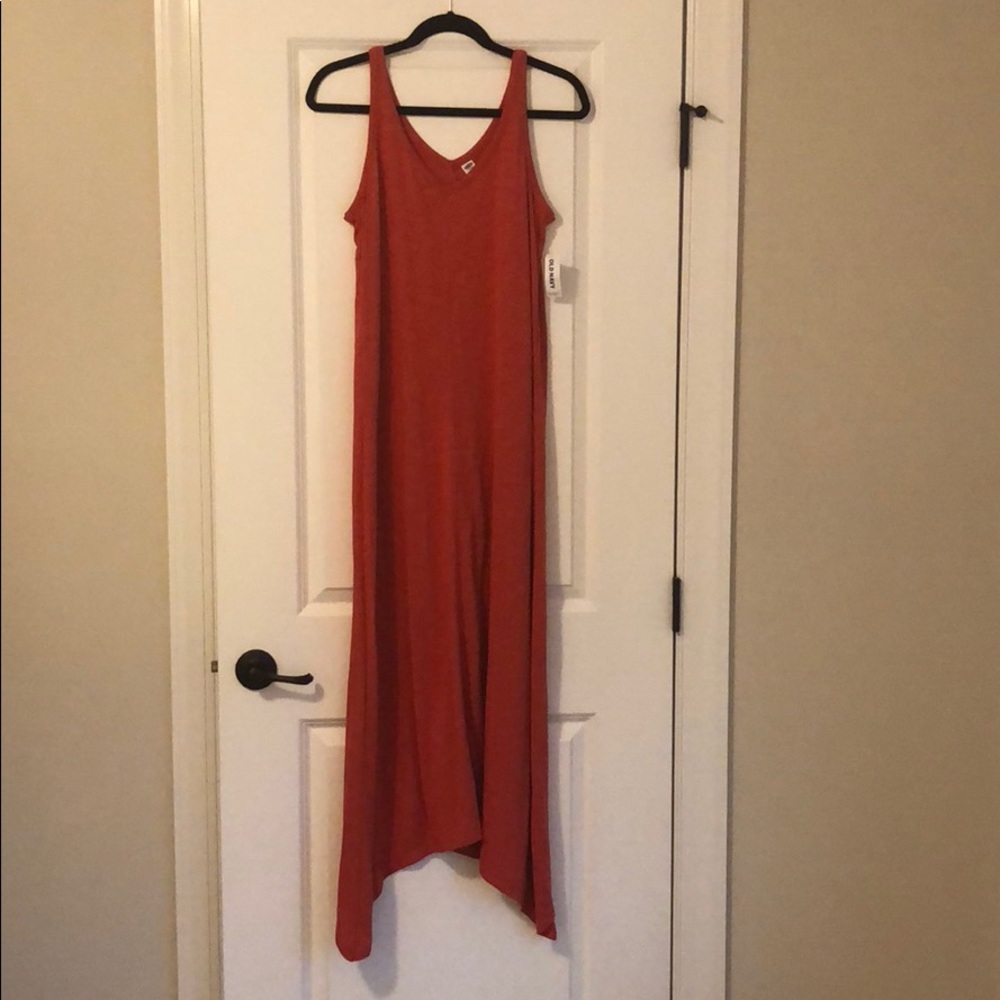 NWT! Red maxi dress-High/low hem. Old Navy